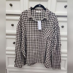 NWT Neuflora Wood River Button Up L